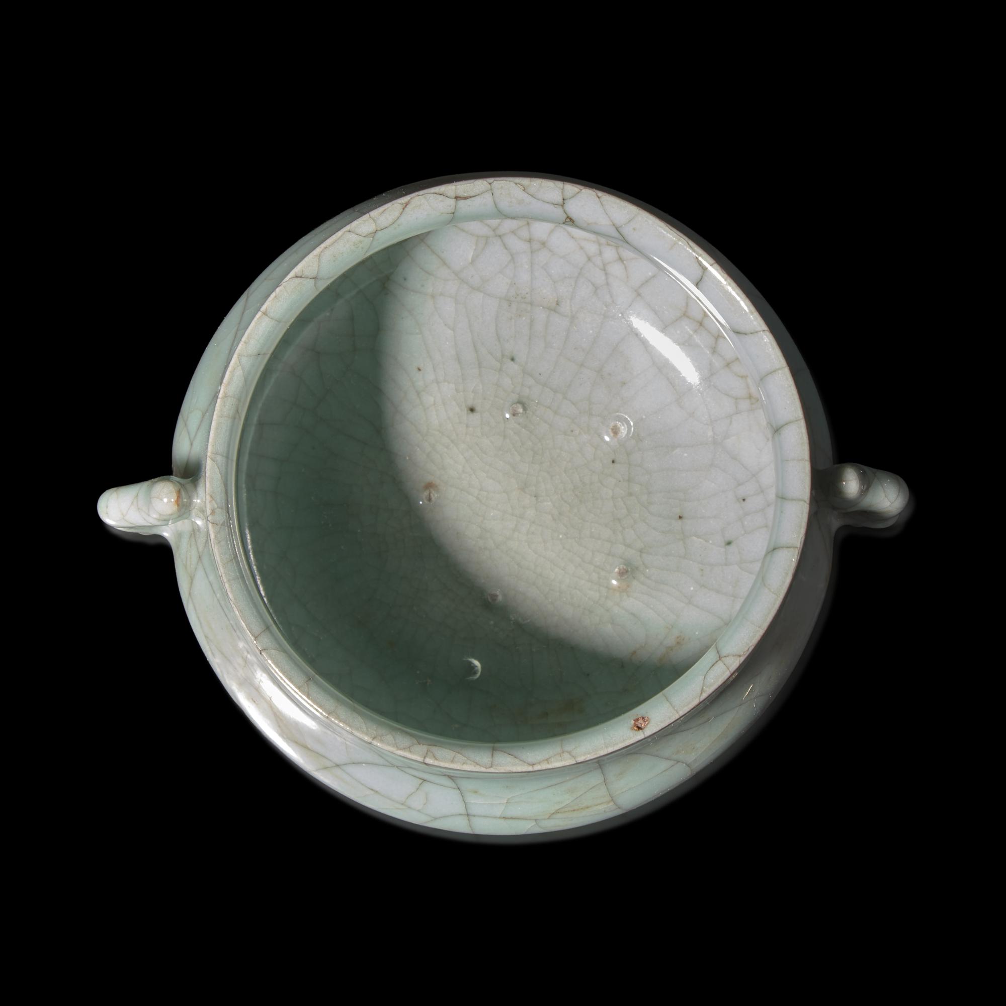 A Chinese Guan- Style Censer — 仿官窯雙魚耳爐