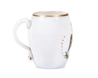 A Bohemian Hand-Painted Blown Glass Mug Decorated With American Eagle And “Liberty”