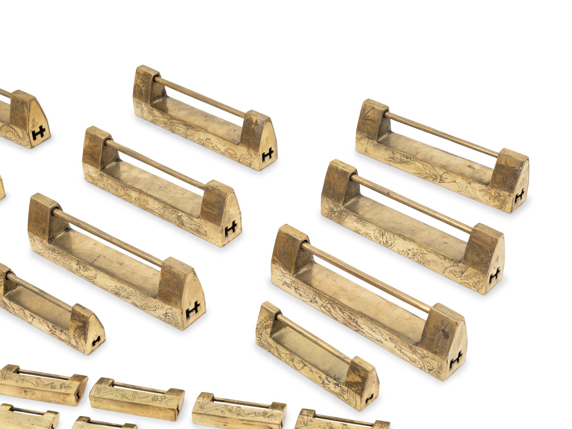 A Group of Chinese Brass Locks
