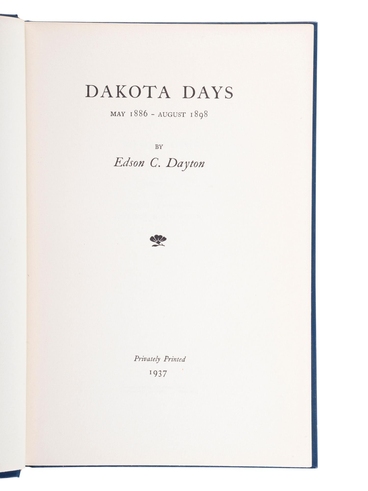 [DAKOTAS]. A large group of works to the history of North Dakota, most FIRST EDITIONS.