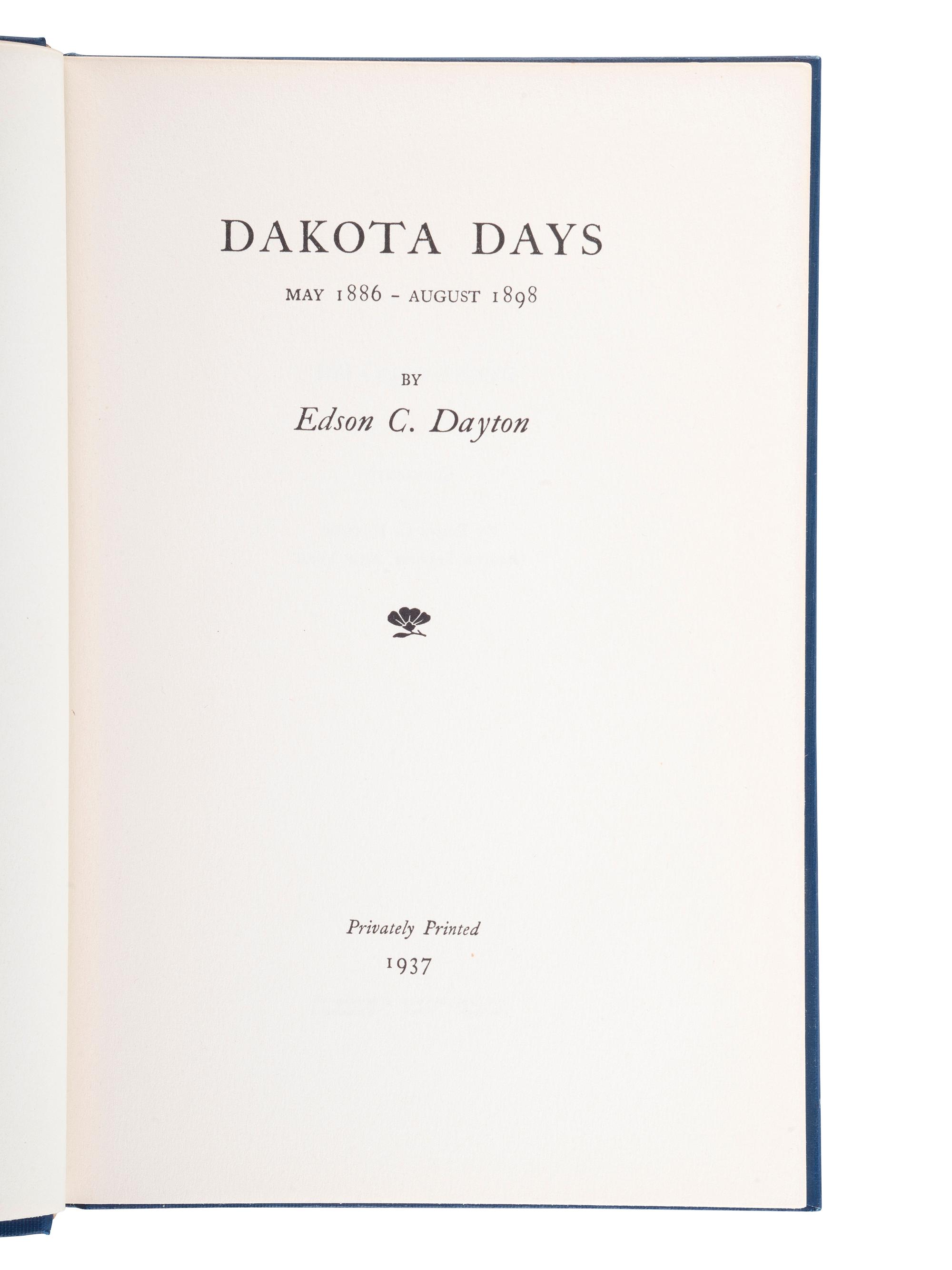 [DAKOTAS]. A large group of works to the history of North Dakota, most FIRST EDITIONS.