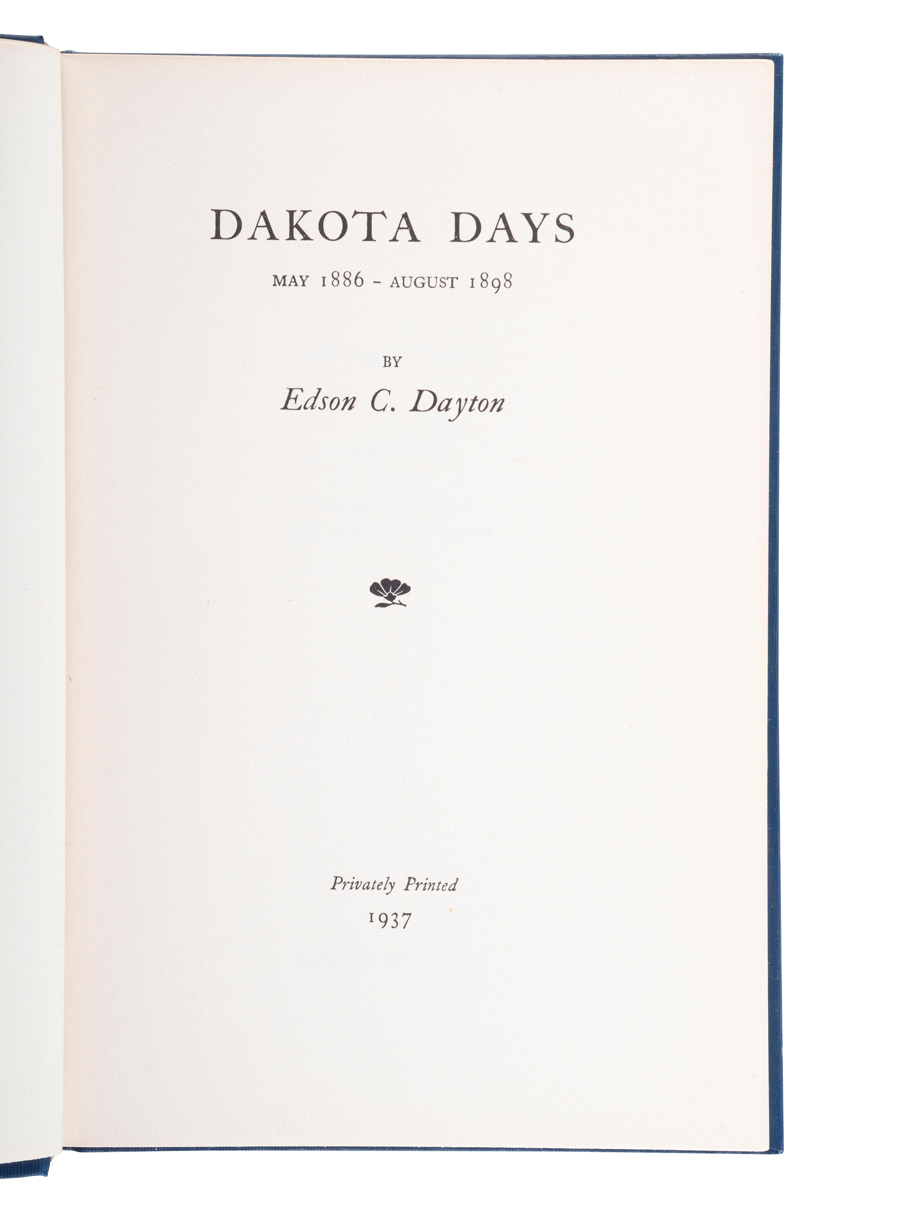 [DAKOTAS]. A large group of works to the history of North Dakota, most FIRST EDITIONS.