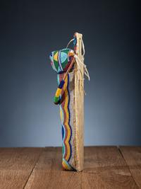 Umatilla Beaded Hide Doll Cradle