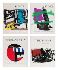 [TIBER PRESS - ABSTRACT EXPRESSIONISM]. ASHBERY, John. The Poems . Prints by Joan MITCHELL. -- KOCH, Kenneth. Permanently . Prints by Alfred LESLIE. [with:] O'HARA, Frank. Odes . Prints by Michael GOLDBERG. -- SCHUYLER, James. Salute . Prints by Grace HARTIGAN. New York: Tiber Press, [1960].