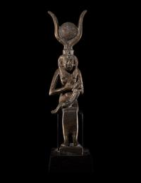 An Egyptian Bronze Isis and Horus