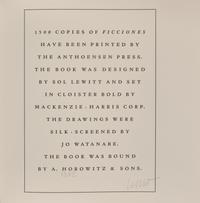 [LIMITED EDITIONS CLUB]. BORGES, Jorge Luis (1899-1986). Ficciones. New York: The Limited Editions Club, 1984.