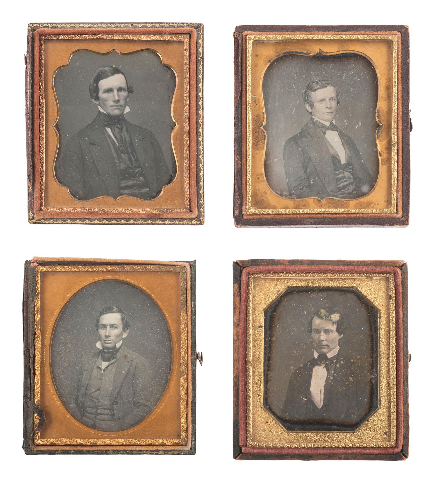 [EARLY PHOTOGRAPHY]. 36 sixth plate daguerreotypes featuring men of varying ages.