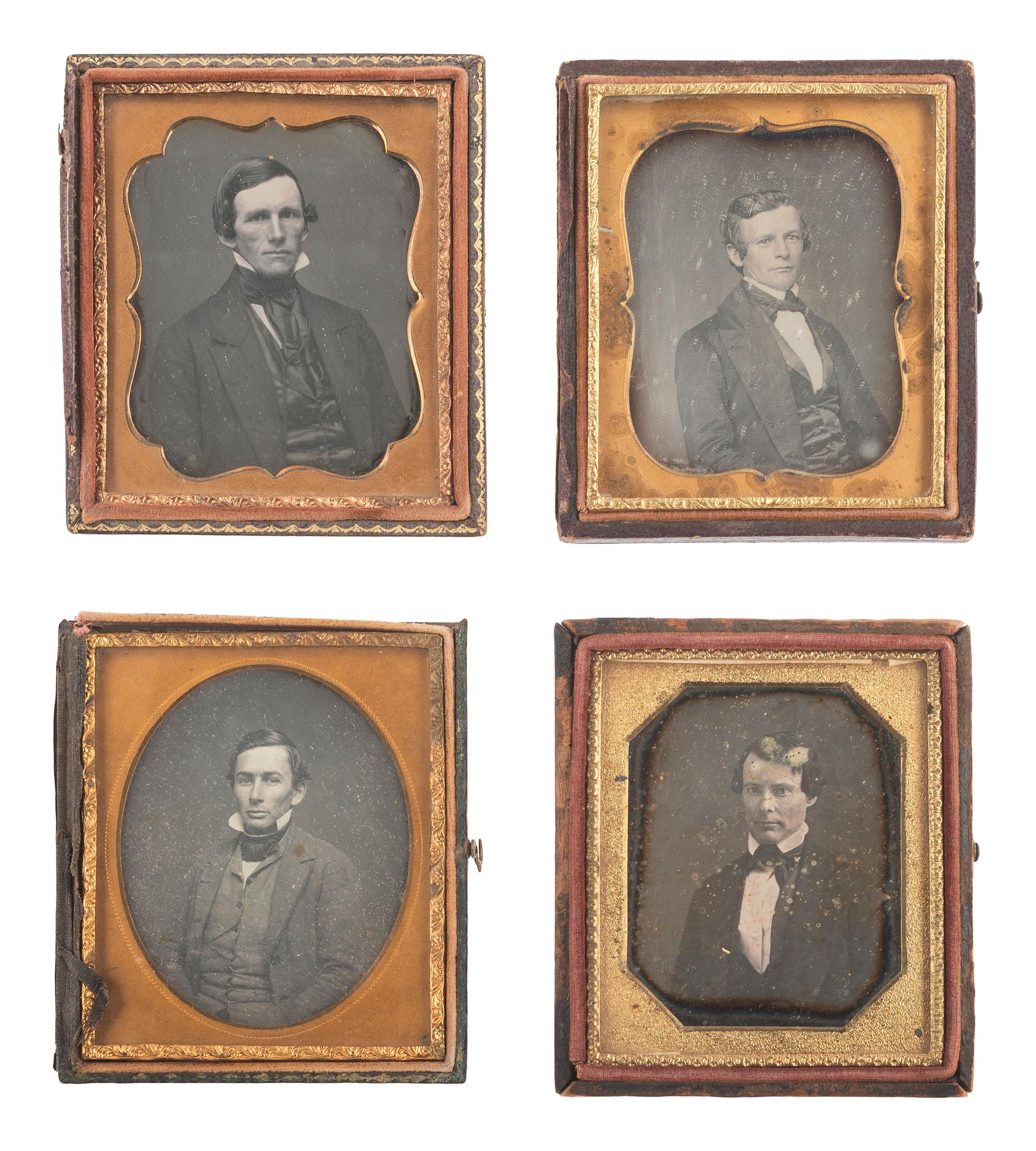 [EARLY PHOTOGRAPHY]. 36 sixth plate daguerreotypes featuring men of varying ages.
