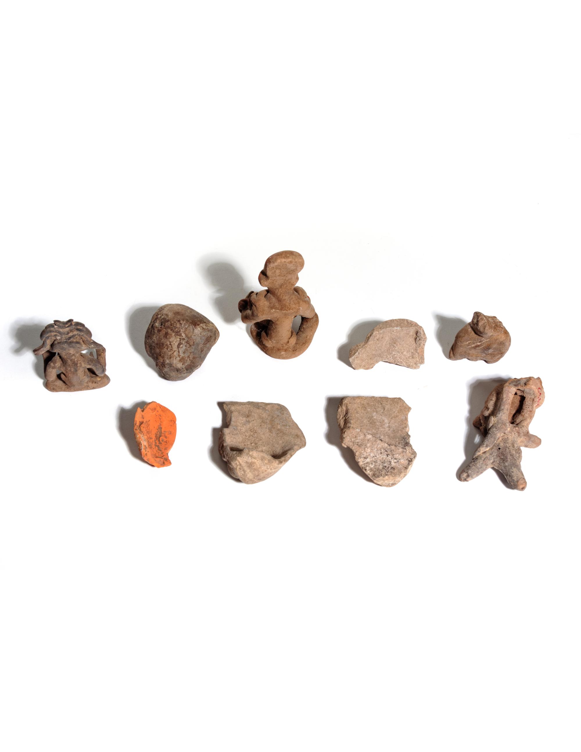 Nine Colima and Other Small Pottery Articles