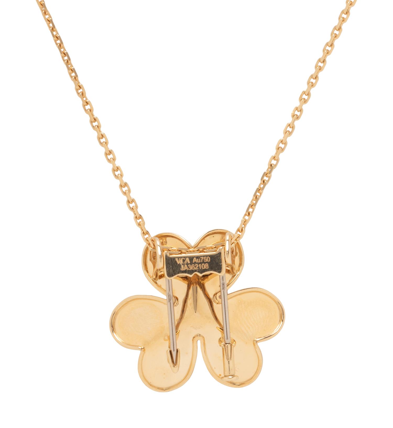 VAN CLEEF & ARPELS, 'FRIVOLE' CLIP PENDANT NECKLACE