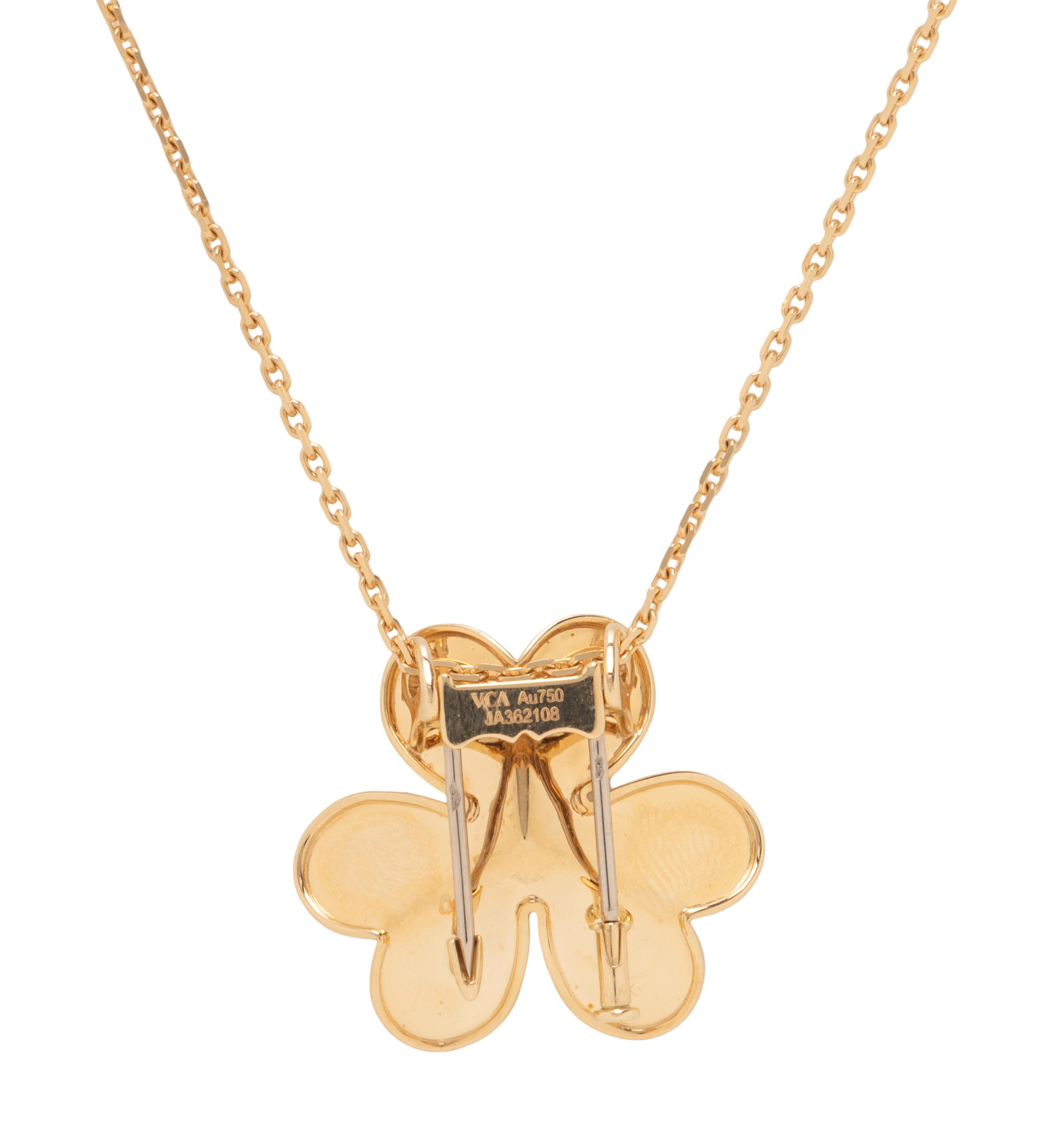 VAN CLEEF & ARPELS, 'FRIVOLE' CLIP PENDANT NECKLACE