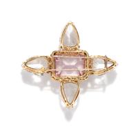 MULTIGEM AND DIAMOND BROOCH