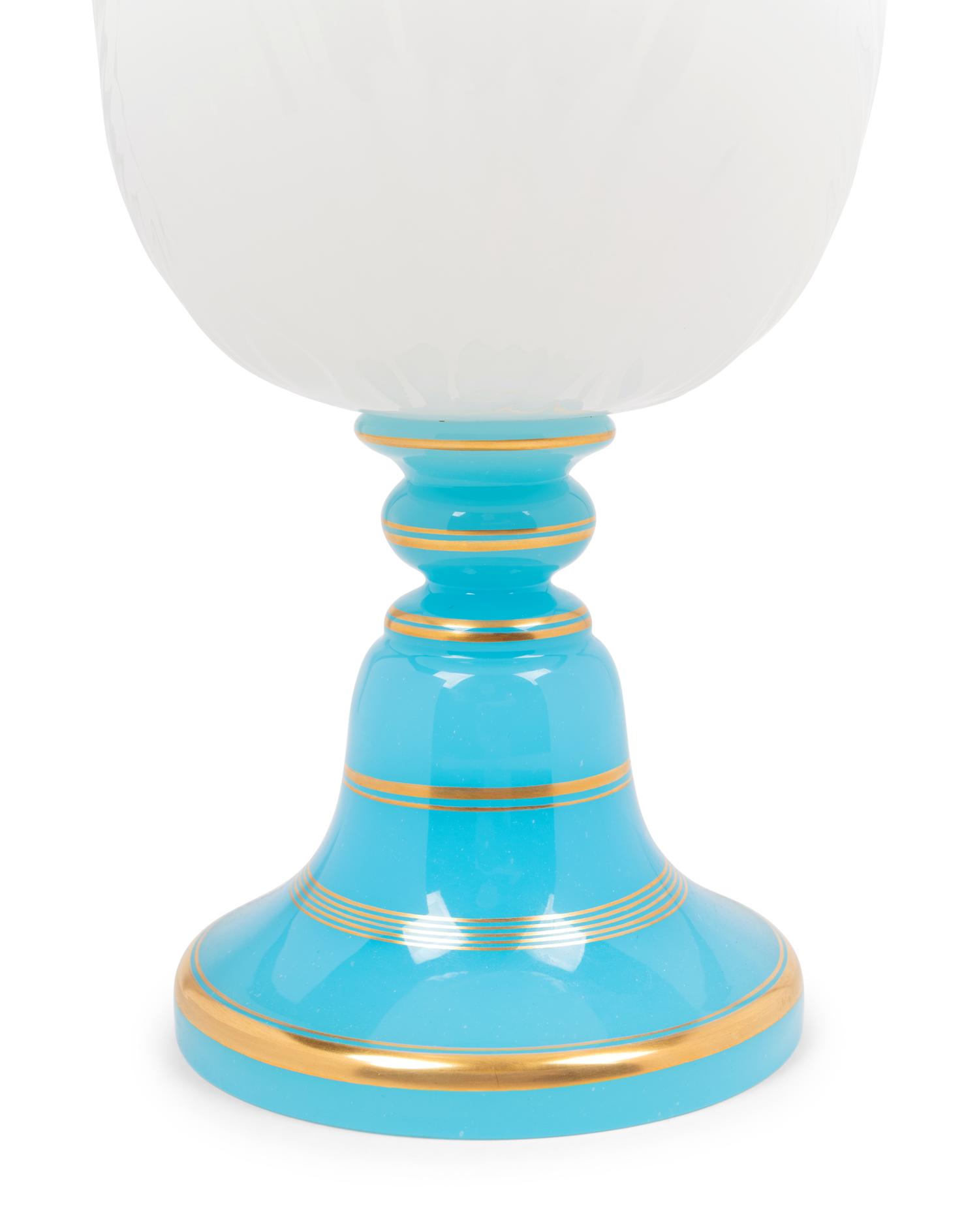 A Baccarat Opaline Glass Vase