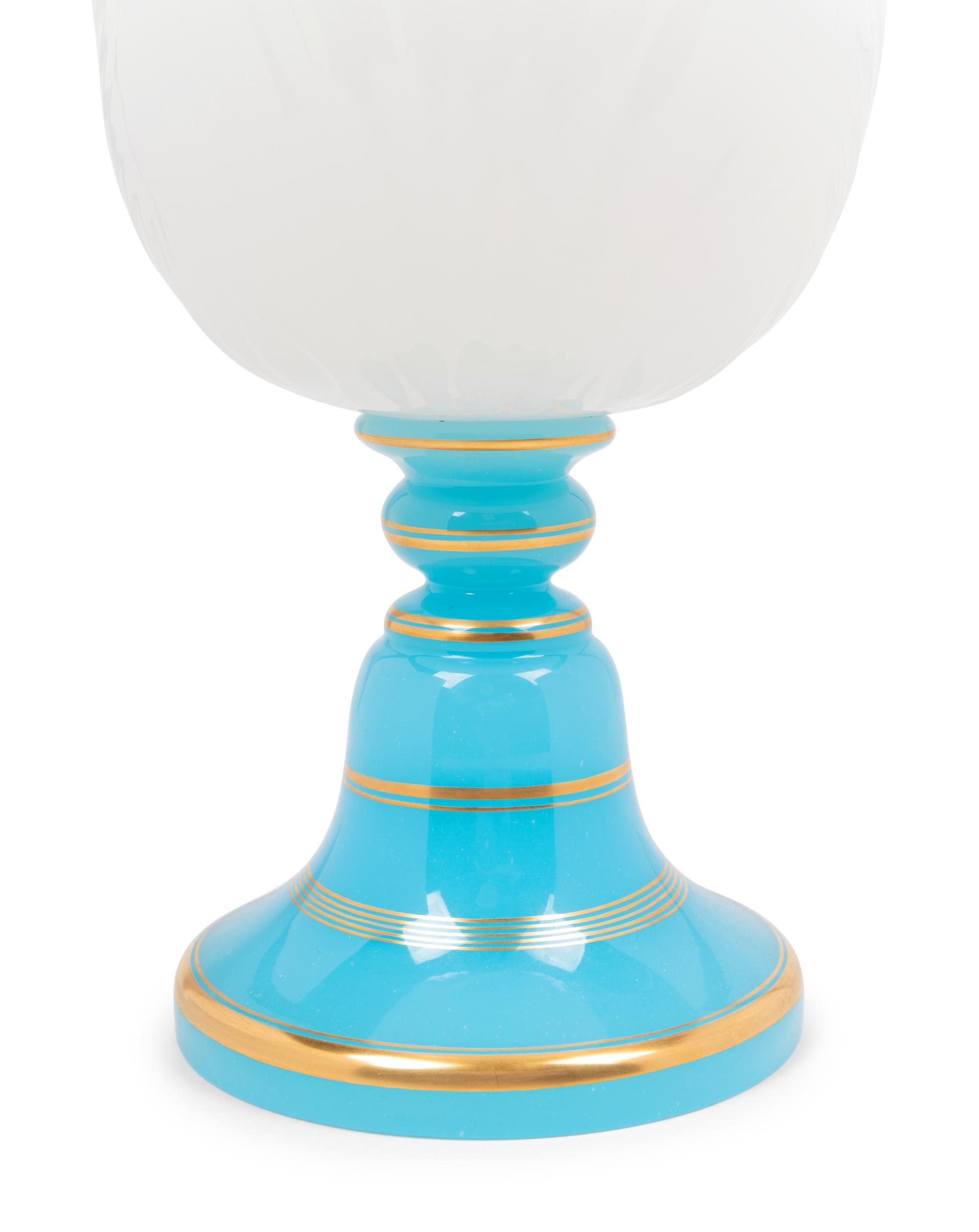 A Baccarat Opaline Glass Vase