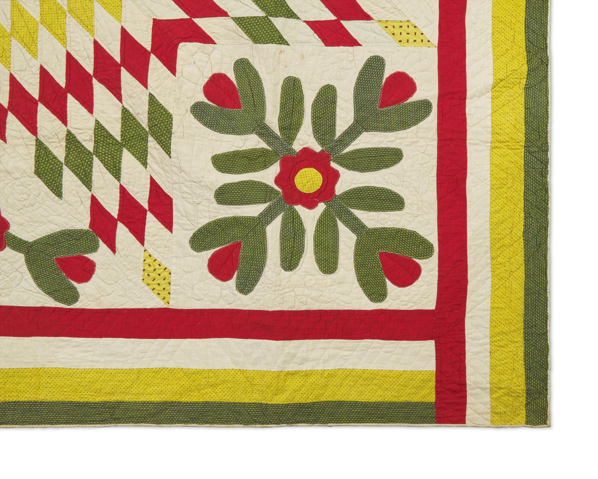 A Pieced And Appliqued "Star of Bethlehem" Quilt