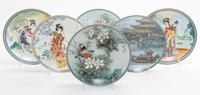 A Set of Forty-Nine Chinese Transfer Decorated Plates Diameter of plates 9 inches. — SECOND HALF 20TH CENTURY