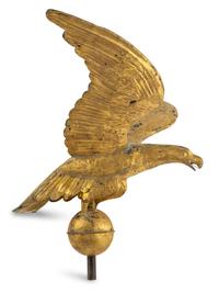 A Molded and Gilt Copper Eagle Weathervane