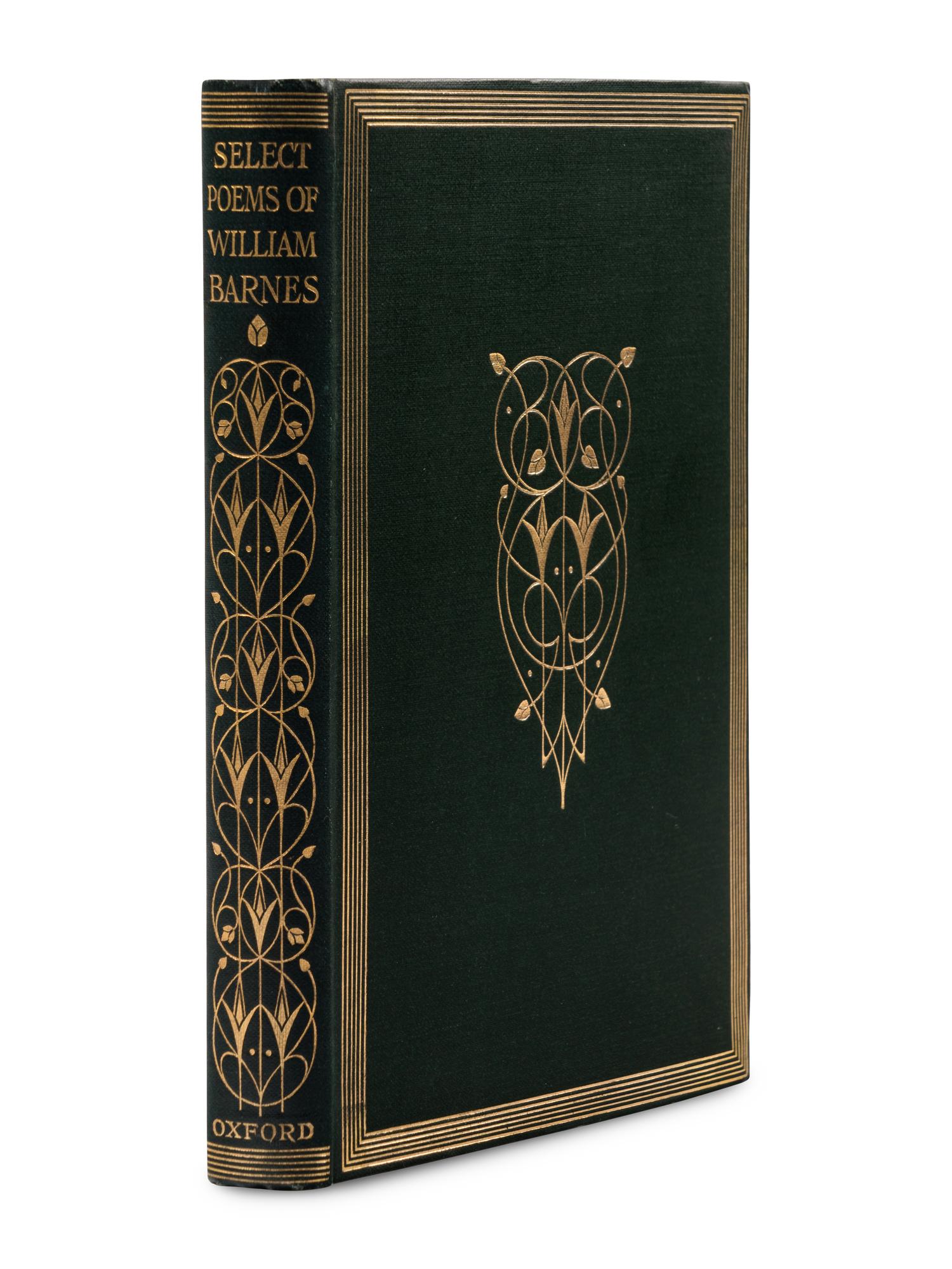 HARDY, Thomas (1840-1928), editor. Select Poems of William Barnes. Chosen and Edited with a Preface and Glossarial Notes by Thomas Hardy . London: Henry Frowde, 1908.
