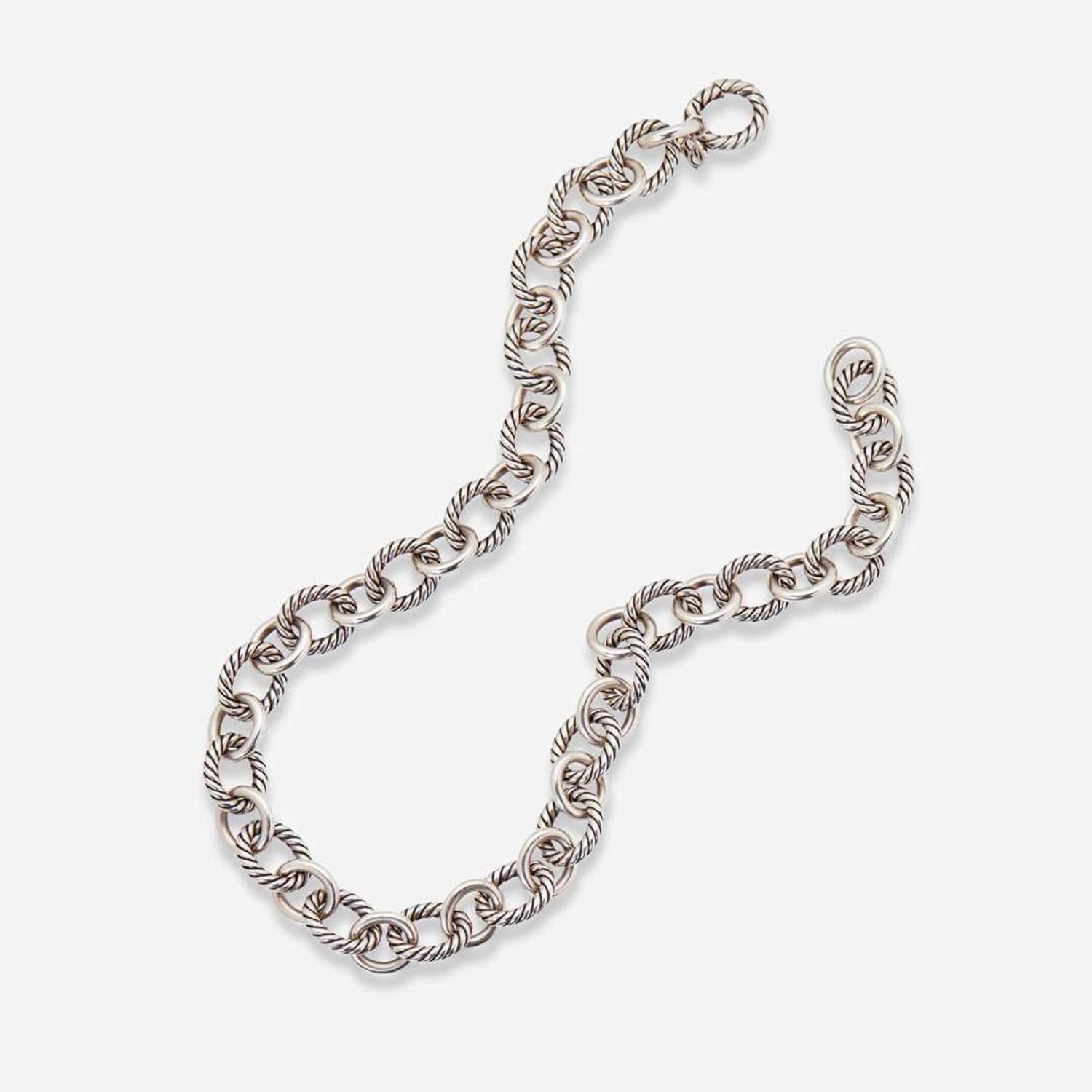 A Set of Matching David Yurman Necklace and Bracelet David Yurman