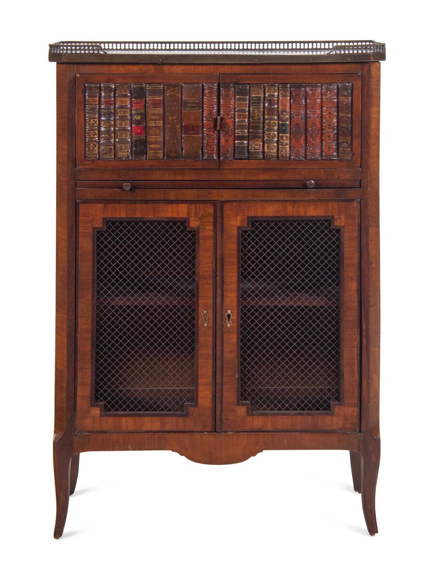 A Louis XV Style Faux-Book Cabinet