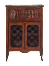 A Louis XV Style Faux-Book Cabinet