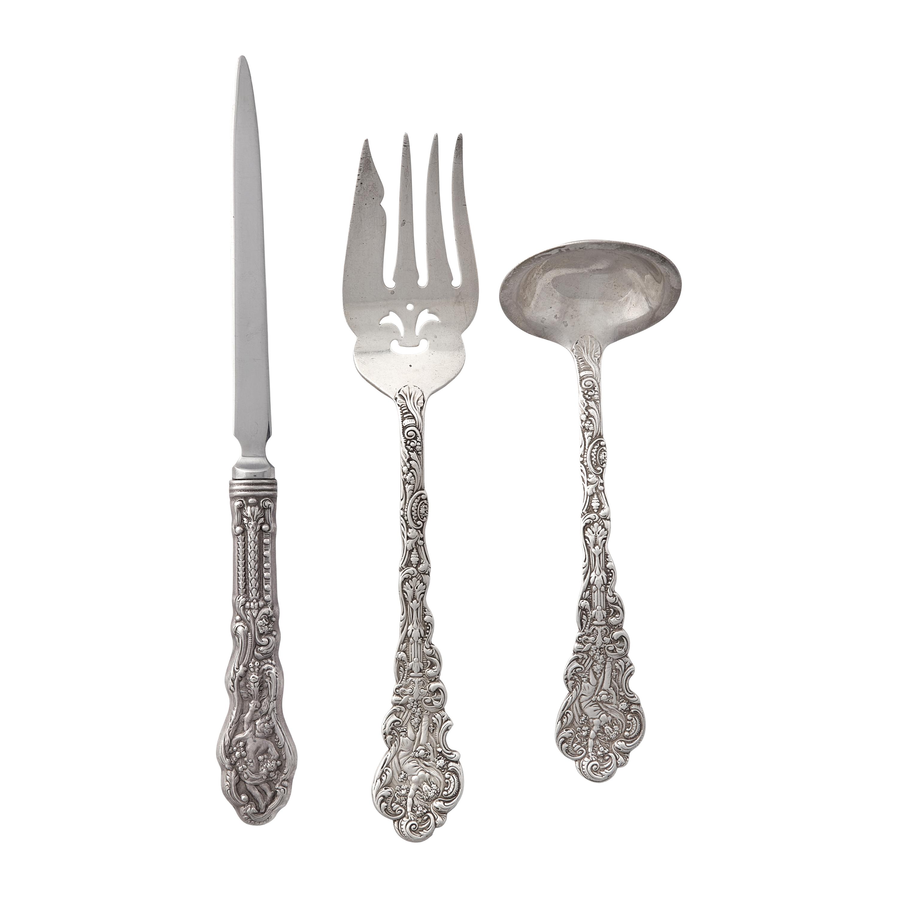 An Assembled Sterling Silver Flatware Service, in the Versailles Pattern