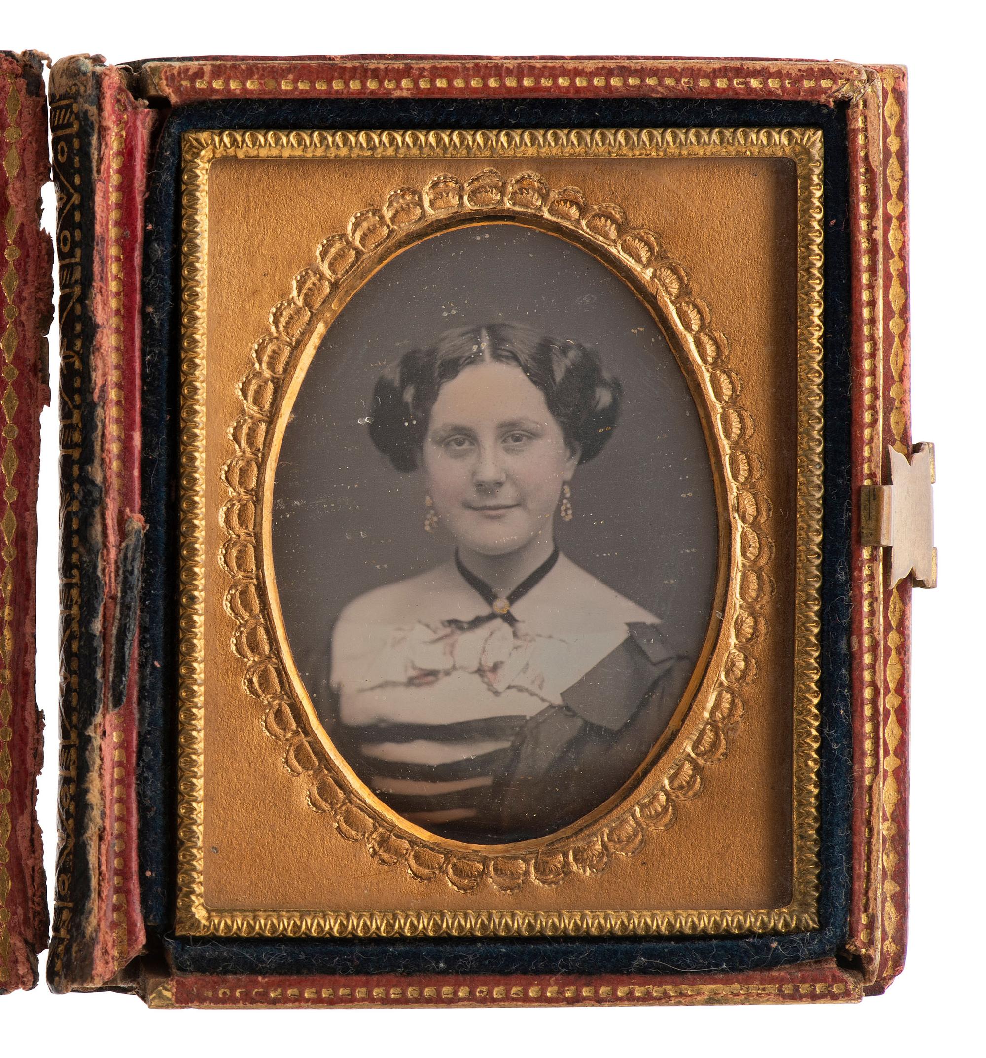 [EARLY PHOTOGRAPHY]. Collection of cased images, glass negatives, and postcards of nude subjects.