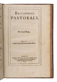 [Milton, John (1608-1674), purportedly his copy]. -- Browne, William (ca 1590-1645). Britannia's Pastorals . London: Printed for Ceo. Norton, 1613, 1616.