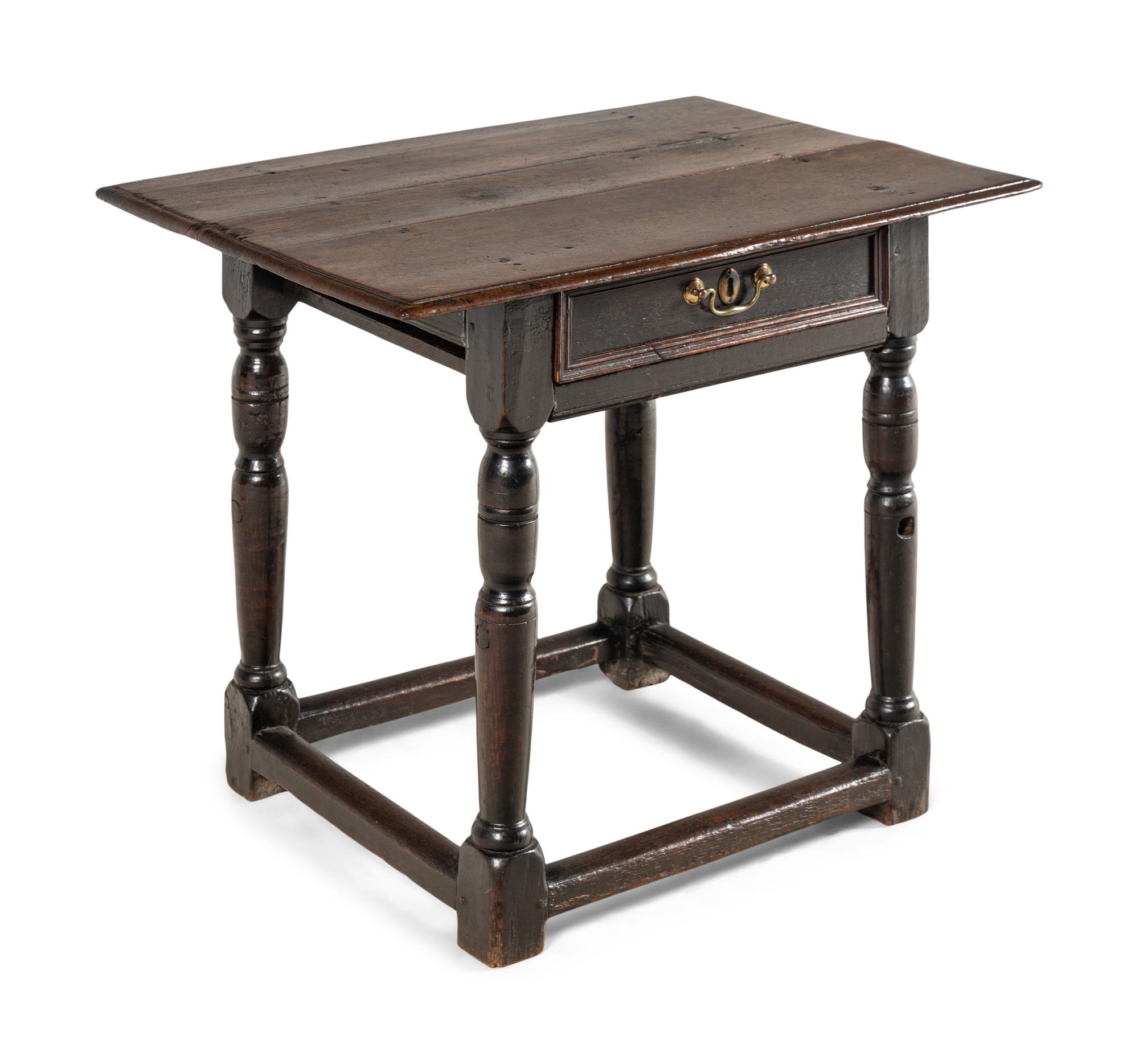 A William and Mary Oak Side Table