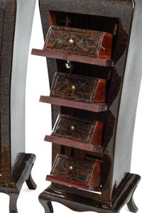 A Pair of Regency Style Mechanical Lift-Top Tall Chests