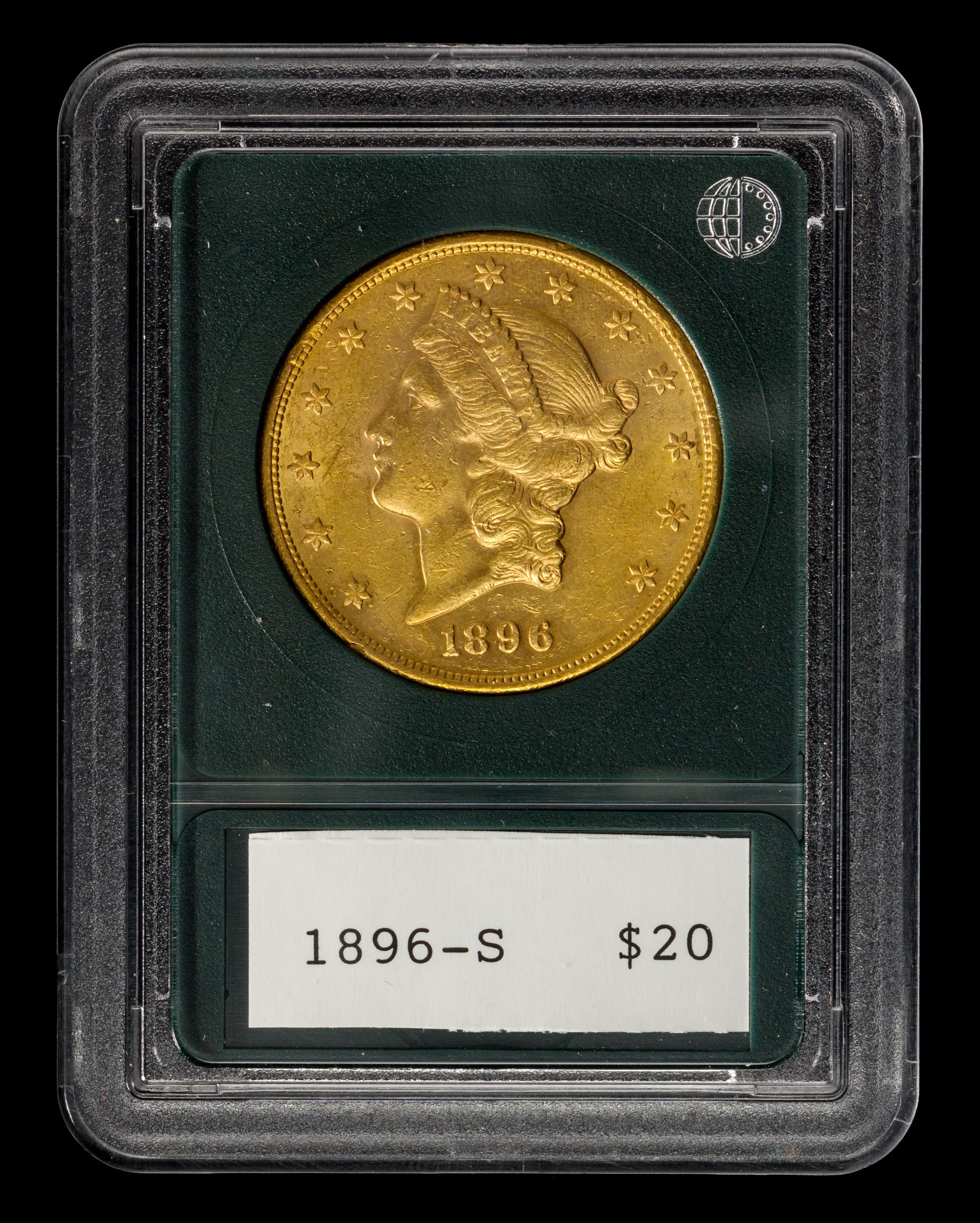 A United States 1896-S Liberty Head $20 Gold Coin