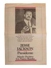 [JACKSON, Rev. Jesse L. (b. 1941 )]. Political ephemera from Jackson's 1984 and 1988 presidential campaigns, comprising: