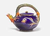 A Wedgwood Majolica Dragon Teapot, UK, 1872