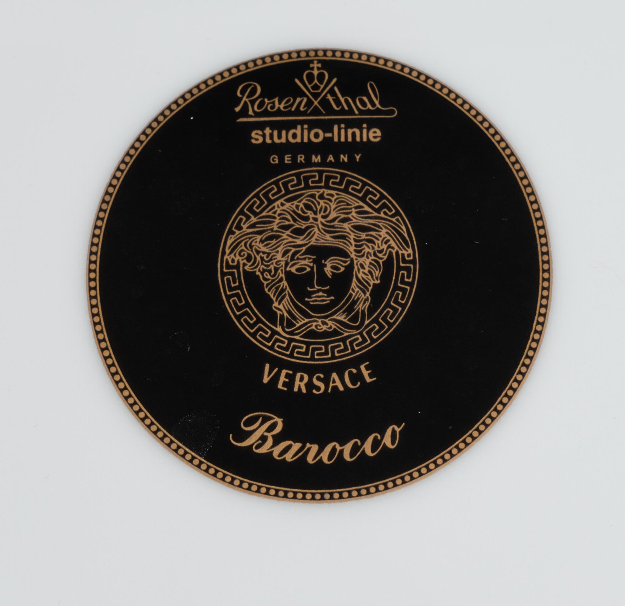 A Group of Versace Porcelain Barocco Tableware