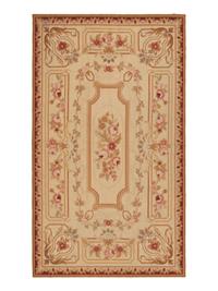 A French Needlepoint Embroidered Floor Covering