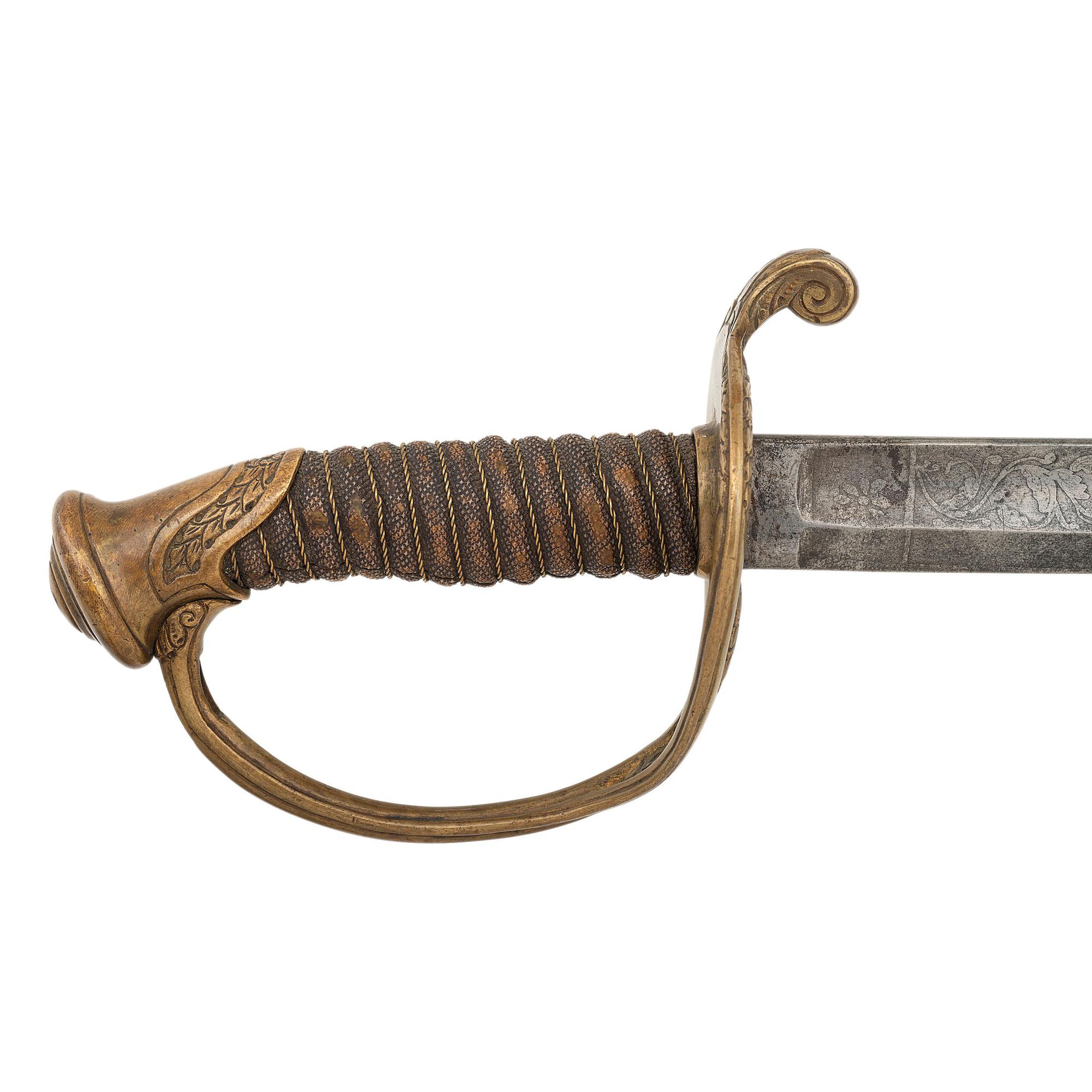 Roby Model 1850 Foot Officers Sword in 1850 Staff & Field Scabbard Presented to Lt. Col. Henry Merwin - 27th Connecticut Volunteers - KIA at Gettysburg