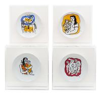 Four Framed Plates