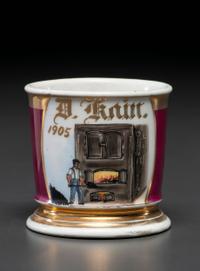 A Boiler Operator's Porcelain Occupational Shaving Mug
