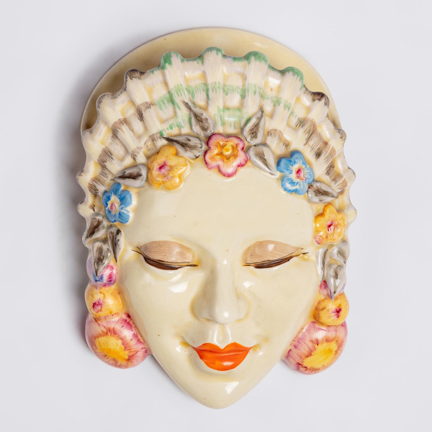 Clarice Cliff (English, 1899–1972) — Collection of Seven Masks