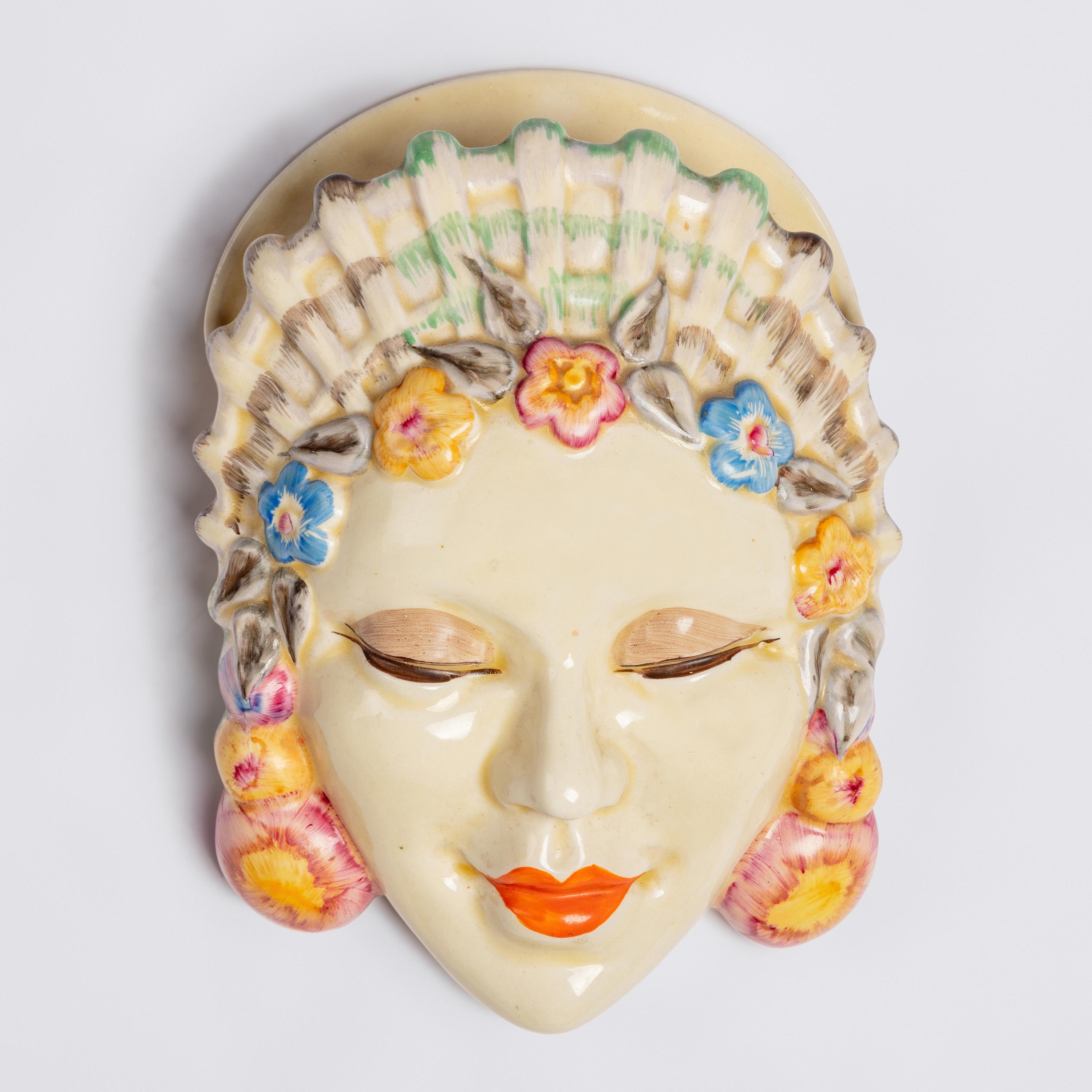 Clarice Cliff (English, 1899–1972) — Collection of Seven Masks