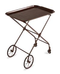 A Red Painted Metal Butler’s Garden Cart