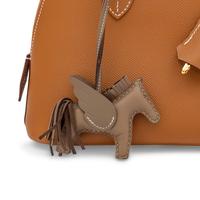 Hermès, Bolide 25 in Gold Epsom with Horse Charm