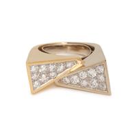 BICOLOR GOLD AND DIAMOND RING