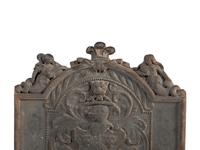 An English Cast Iron Armorial Fire Back