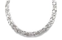 An 18 Karat White Gold Necklace, 38.10 dwts.