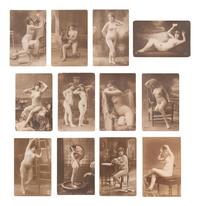 [EARLY PHOTOGRAPHY]. An assortment of nude imagery incl. CDVs, stereoviews, postcards, and more.