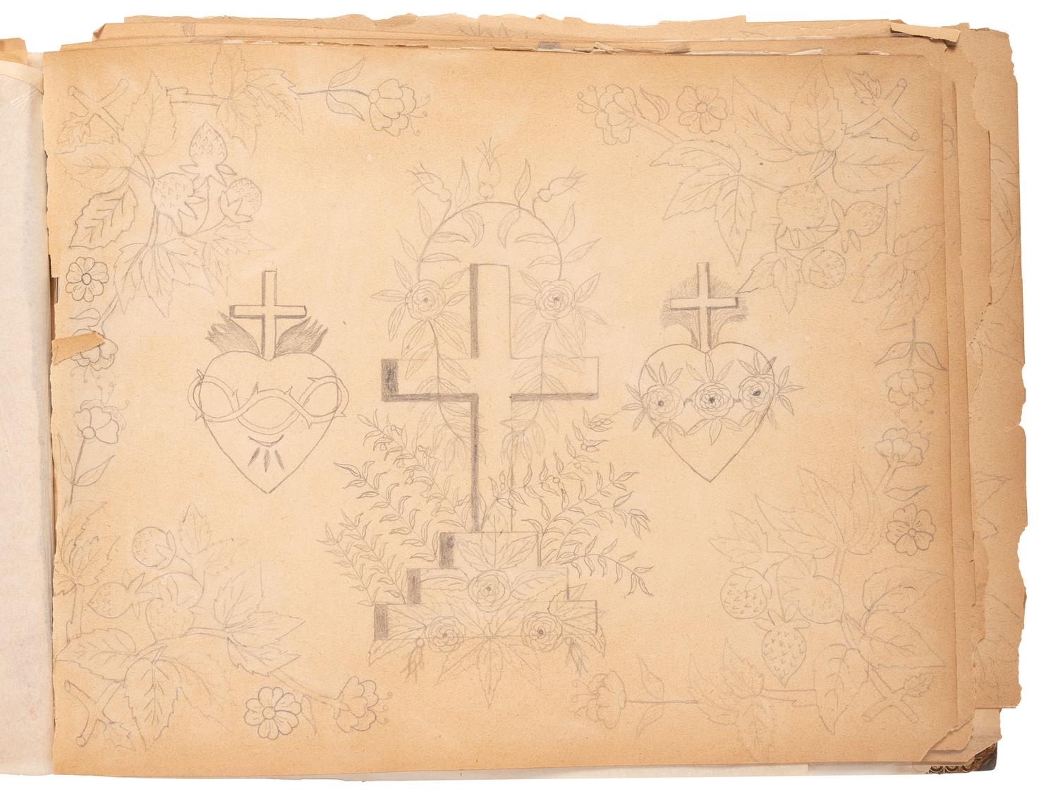 "Drawings Presented to Rev. Pius Boehm by His Little Indian Children." [Crow Creek Reservation, South Dakota.] 4 May 1899.