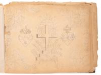 "Drawings Presented to Rev. Pius Boehm by His Little Indian Children." [Crow Creek Reservation, South Dakota.] 4 May 1899.