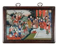 Two Chinese Reverse Paintings on Glass