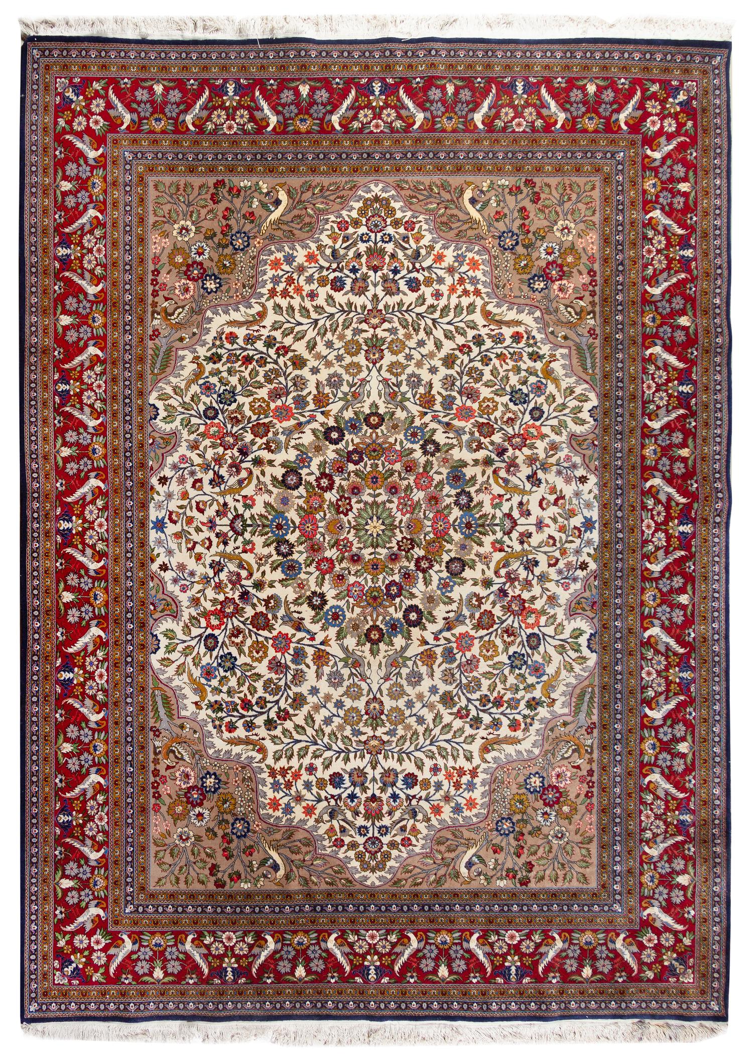 A Qum Wool Rug 11 feet x 2 inches x 8 feet 2 inches. — 20TH CENTURY